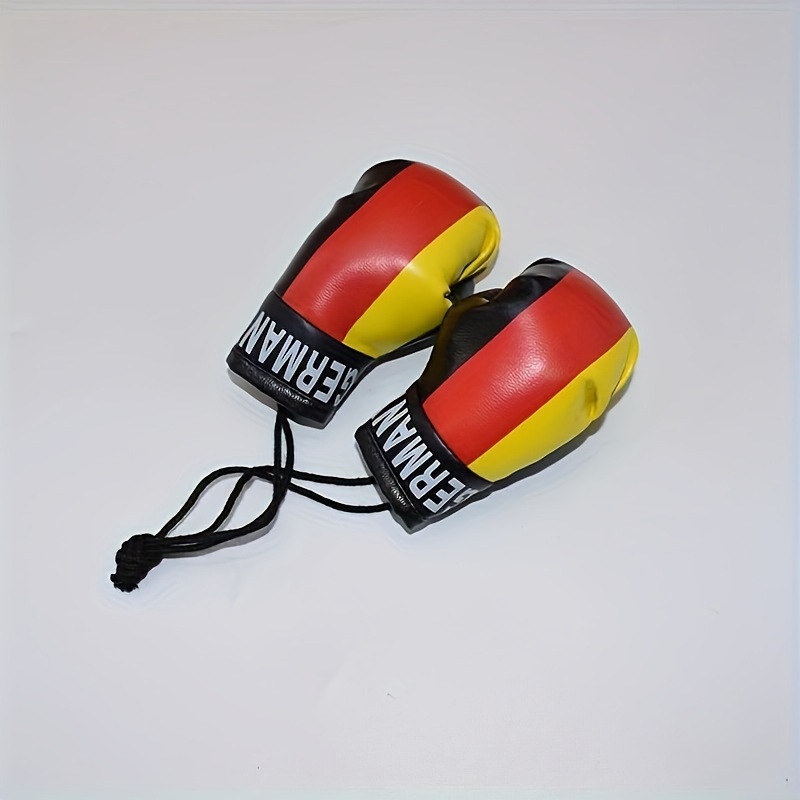 Image of 2pcs Boxing Match Boxing Glove Simulation Pendant, Large 10cm Flag Glove Keychain Accessory For Car, Bag, And Gloves, Halloween, Christmas, New Year Gift, Christmas Tree Ornament