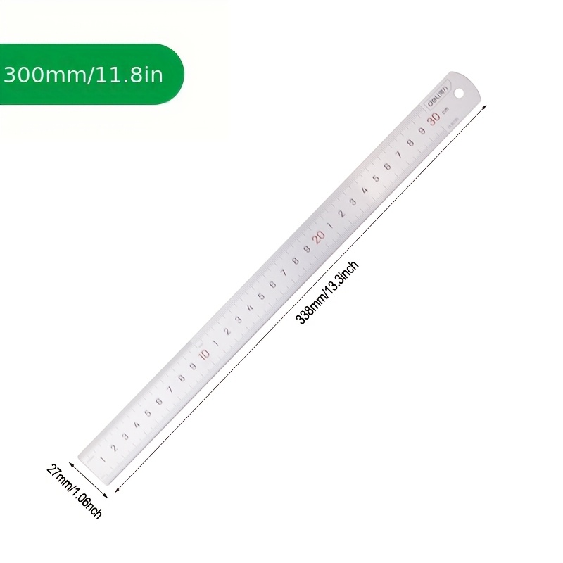 Metal Ruler 300mm/150mm - Jrf Stainless Steel Metal Ruler - Ruler - Imperial & Metric Measurements & Conversion Table