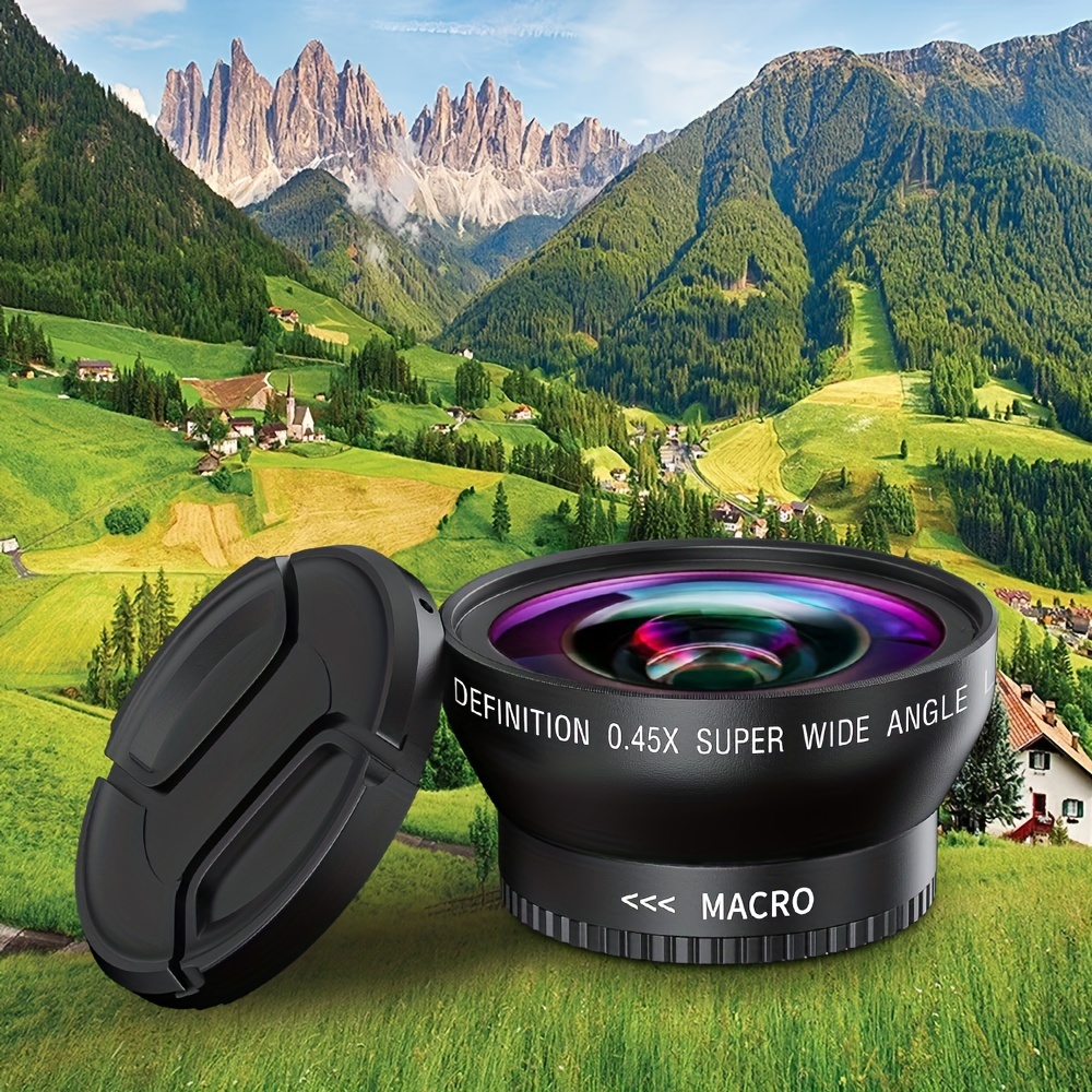 

52mm 0.45x Professional Hd Lens W/macro Portion For Mount Camera