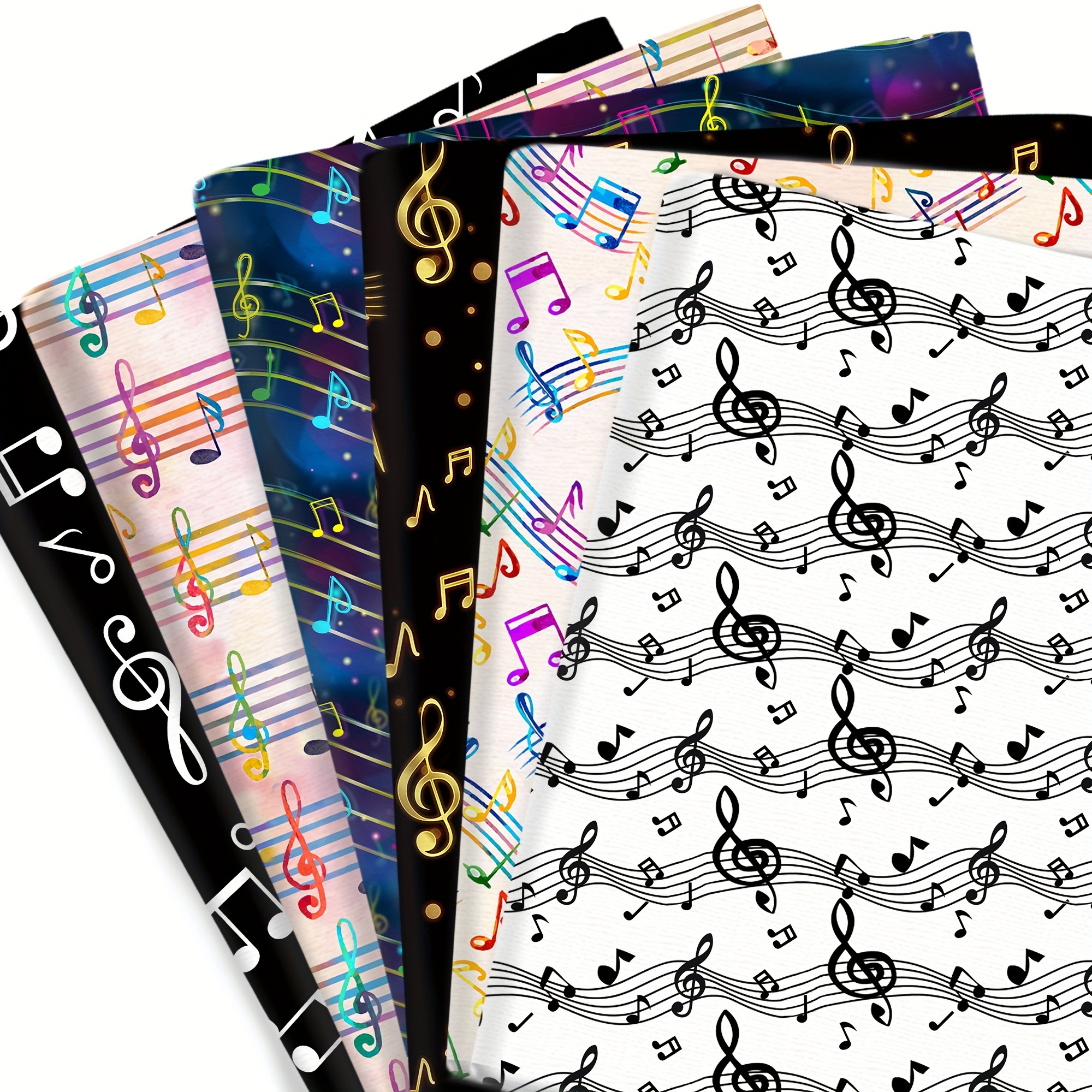

Music Notes Series Quilting Fabric - 57x19.68" Pre-cut Polyester Cotton Blend, Ideal For Diy Crafts & Doll Clothes, Hand Wash Only