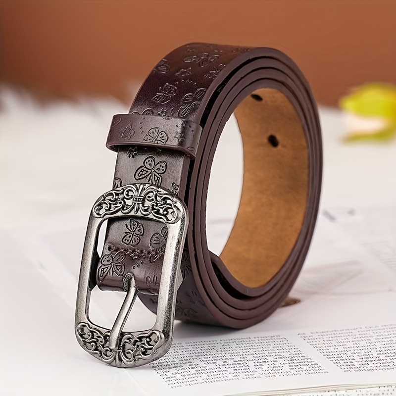 TEMU Women's Vintage Wide Belt, New Summer Fashion Korean Style Trendy Versatile Belt For Jeans, Decorative Pants Belt For Women