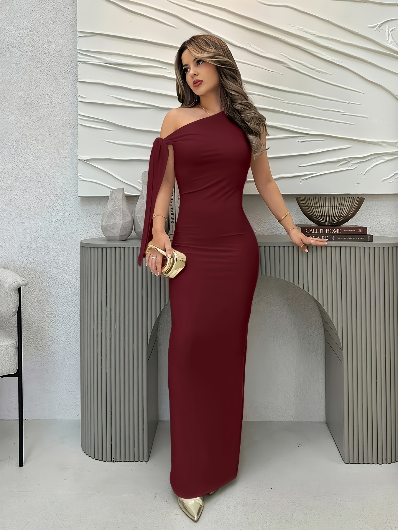 black strapless high low dress Black Satin Strapless A-line With High Slit Simple Prom Dresses, CP1042