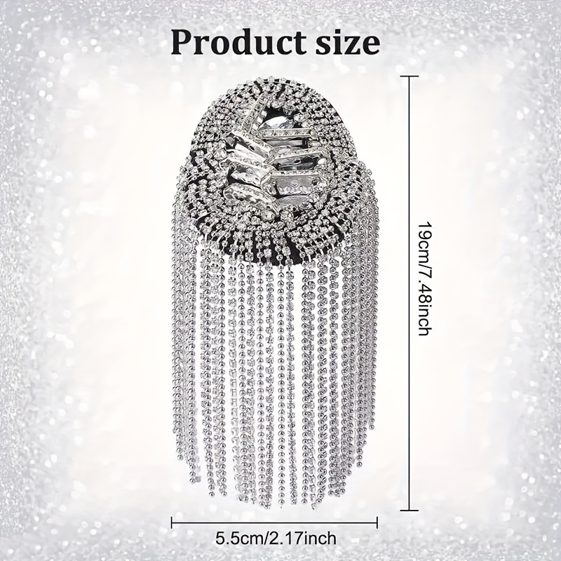 Glass Tassel Epaulettes for Men's Suits