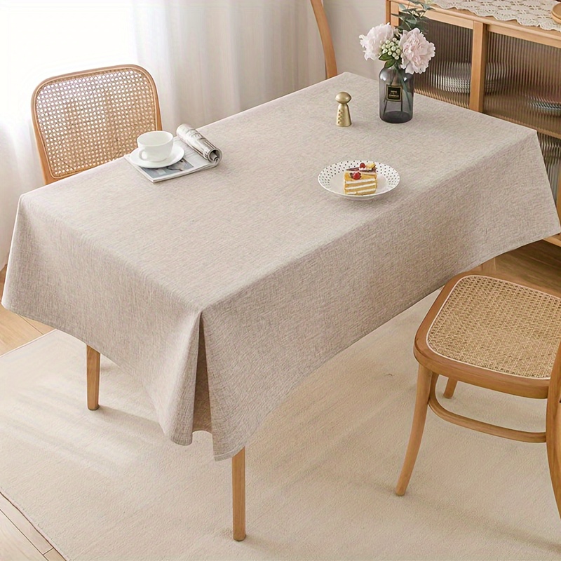 

Sleek Linen Tablecloth: Rectangular, Machine-made, Viscose Cover, Suitable For 8-10 Seats