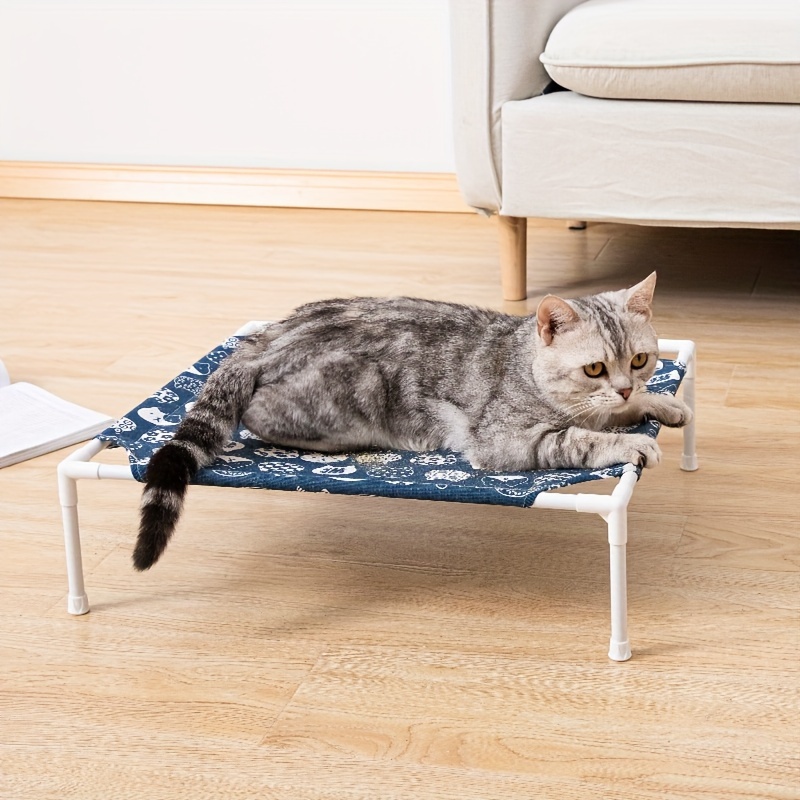 

Pet Bed Elevated Dog Cat Cot, Removable Washable Sleeping Pad, Moisture-proof Breathable Mesh, For Indoor & Outdoor Use