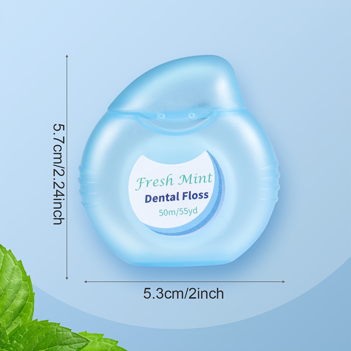 Smooth Mint Dental Floss Roll, 50m Dental Cleaning Tool
