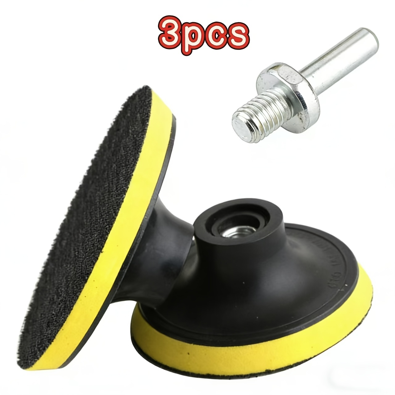 TEMU 4-inch + 5-inch Flocked Sandpaper Hook And Loop Discs + 8-round Shank 10mm Threaded Drill Bit Adapter - Self-adhesive Grinding And Polishing