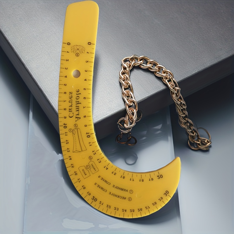 TEMU 1pc Sleeve Hole Curve Ruler, Garment Ruler, Clothing Template, Drafting Ruler, Ruler, Quilting Ruler, Pattern Cutting Ruler, Cutting Ruler,