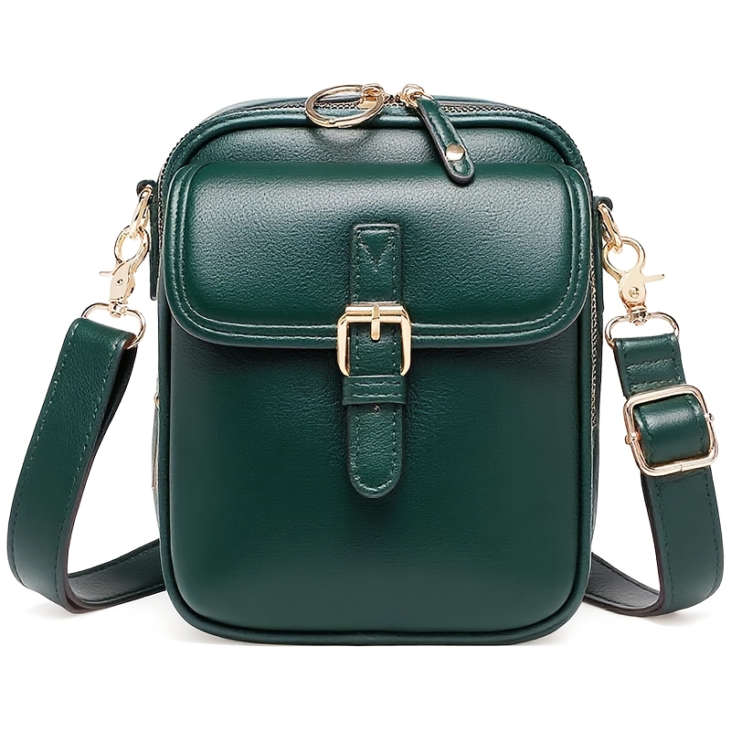 Women's Faux Leather Crossbody Bag, Multifunctional Large Capacity Purse
