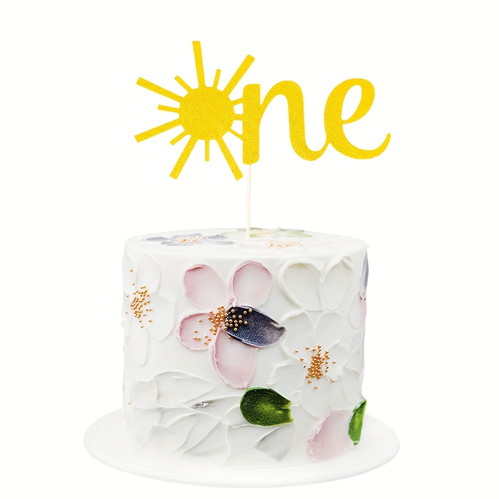 1pc Cake Topper 1st Birthday Cake Decorations First Trip Around The Sun Laser Cutting Engraving Sunshine Cake Decorations