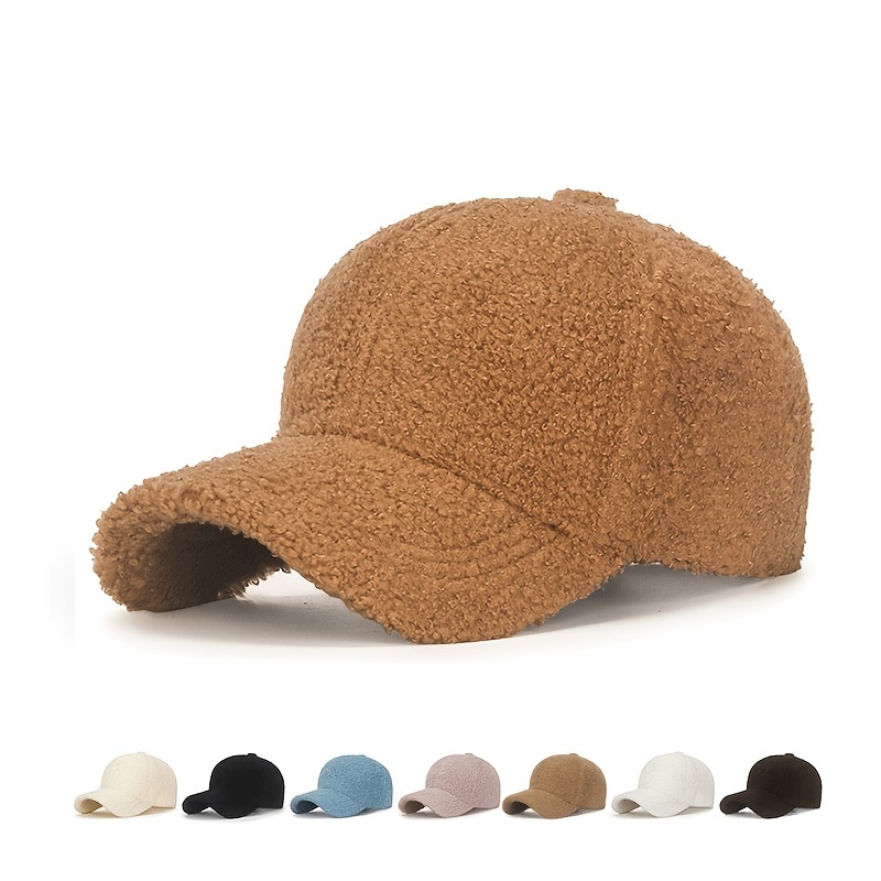 

Winter Baseball Cap - Trendy Fleece-lined Warm Hat, Lightweight & Non-stretch, Hand Wash Only - Outdoor