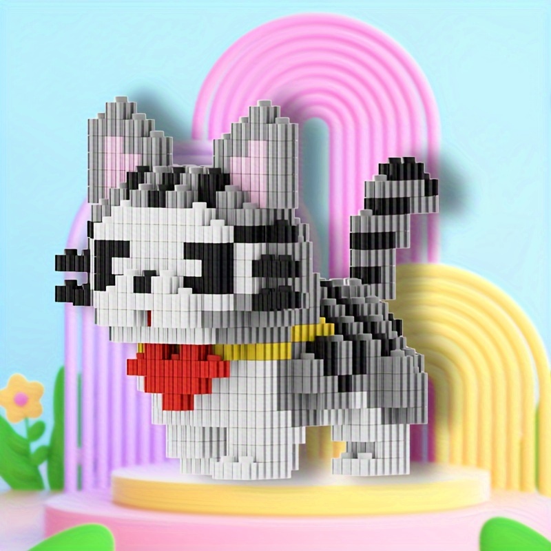 4000PCS Kitty Block Toy Creative DIY Puzzle Cat Lovers Birthday Gift