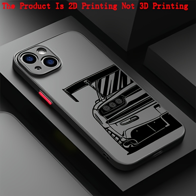 TEMU Super Car Lights Phone Case For 15 16 Max 13 14 Plus Xr Se 7 11 Pro Plus Matte