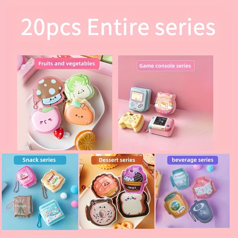 20pcs Cute Mini Notebook Suit-colorful Soft Cover Portable Decompression Note, Including Dessert Bear And Other Interesting Illustrations, Suitable For Daily Planning And Arrangement