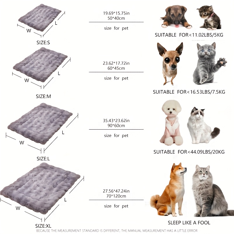 E-shop Plüsch-Haustiermatte für Hunde, Katzenbett, Katzendecke, warme Winter-Schlafmatte, ganzjährige Universaldecke, Hundematte, Hundebett,