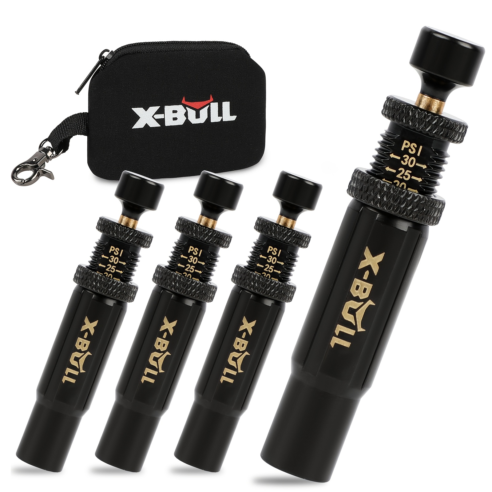 TEMU X-bull 4pcs Tyre Deflators Air Quick Deflator Adjustable Tire Deflator Valve Kit (10-30 Psi) Tire Air Down Tool Offroad 4x4 Screw-on Automatic