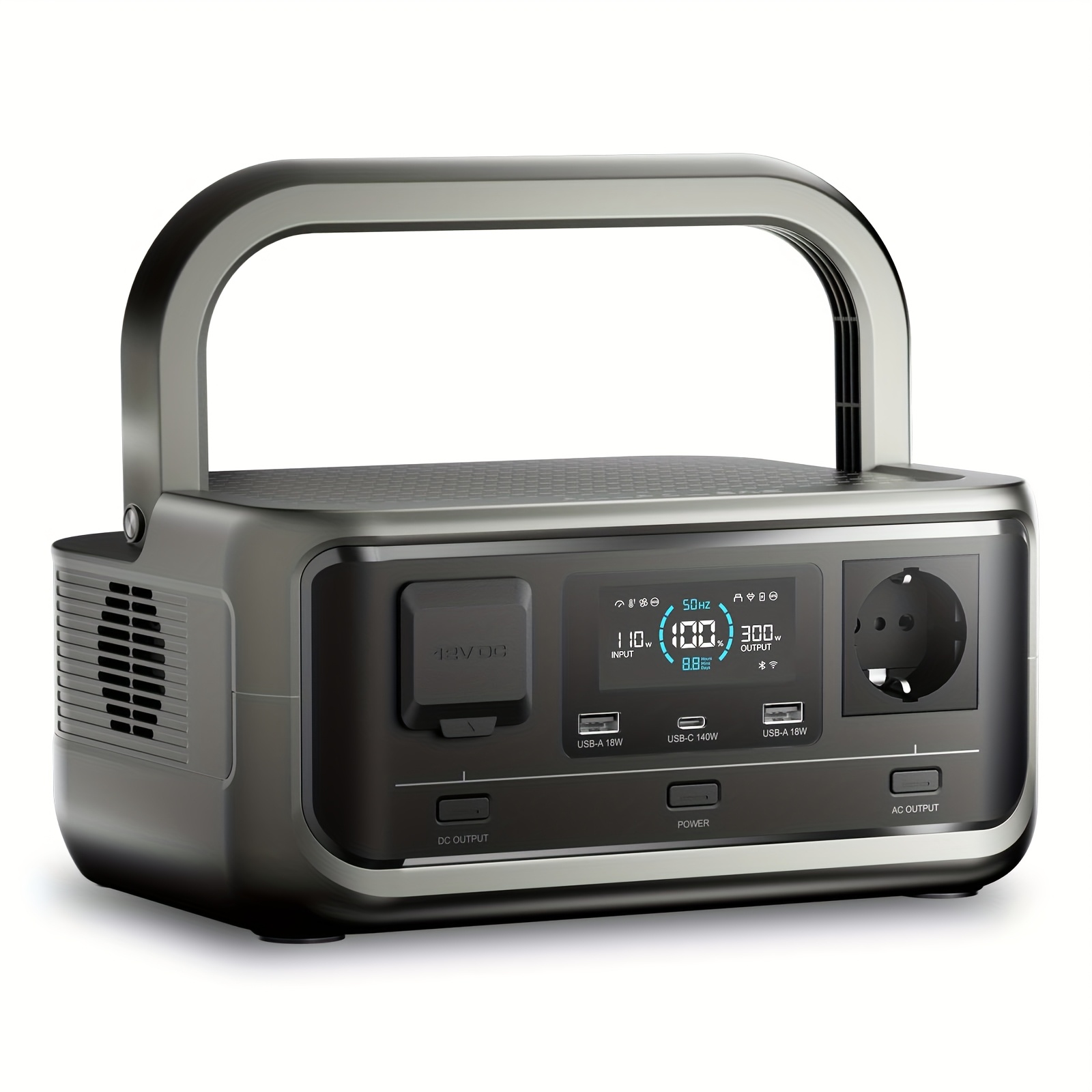 Image of Allpowers Power Station T2 256wh Lifepo4 Battery, 300w Portable Power Station (600w ), With 100w Solar Panel( Choose A Set), Mobile Power Supply For Travel, Camping, Motorhome, Outdoor Adventure