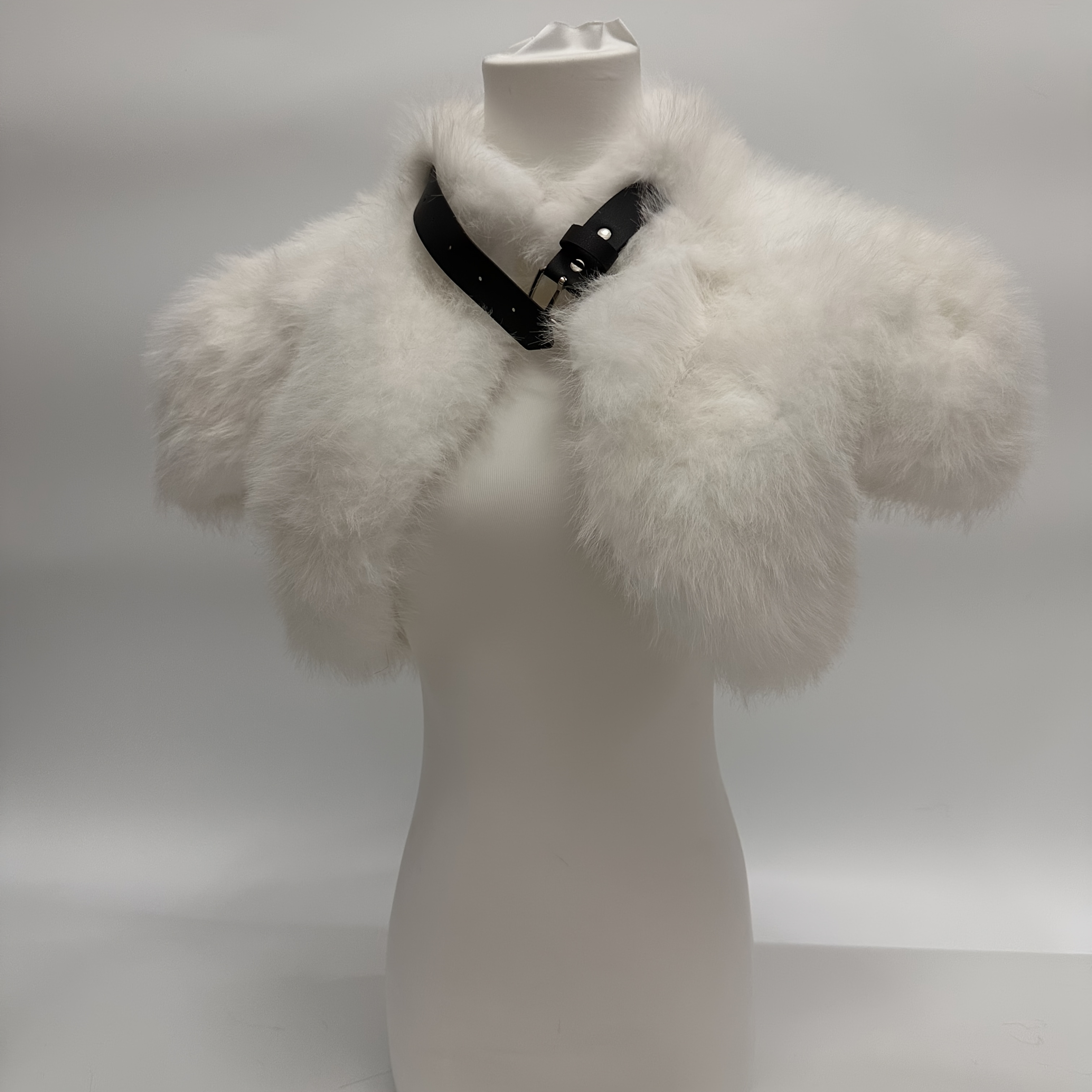 TEMU Gilet court pour femmes, gilet à col roulé ceinturé, haut de vêtement d'extérieur chaud et luxueux pour l'hiver, châle