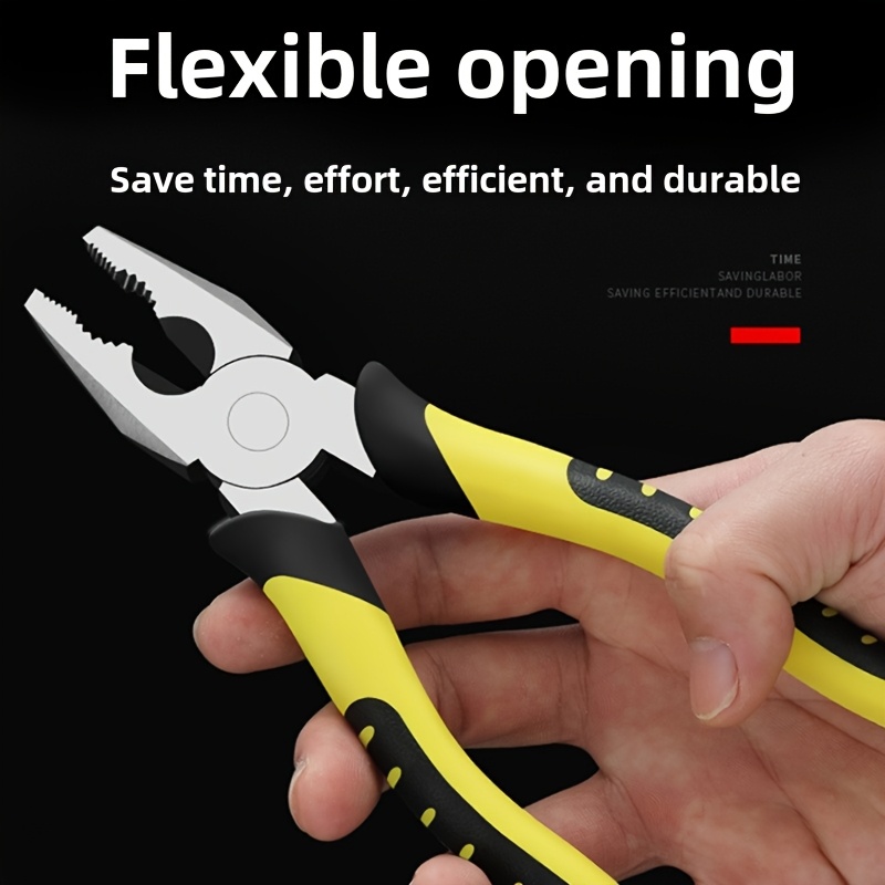 

1pc 6-inch Pliers, Precision Jaw, Wire Stripping & Cutting - Carbon Steel Hardware Tool For Heavy-duty Construction Repair