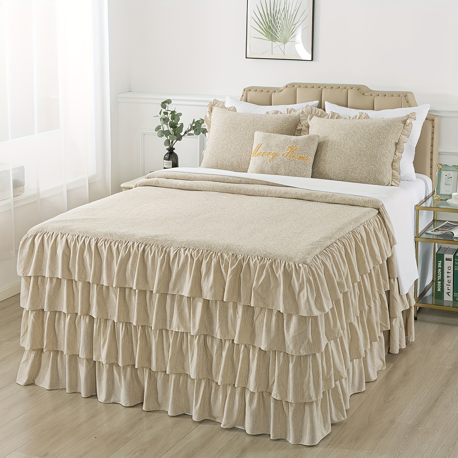 Ruffle skirt 2024 bedspread queen