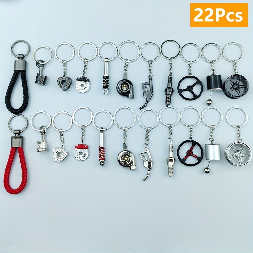 TEMU 22 piezas Creativas Multicolor de de Coche, Turbinas, Bujes, Palancas de Cambios de Marchas, Volantes, Rotores, Discos de Freno, Amortiguadores,