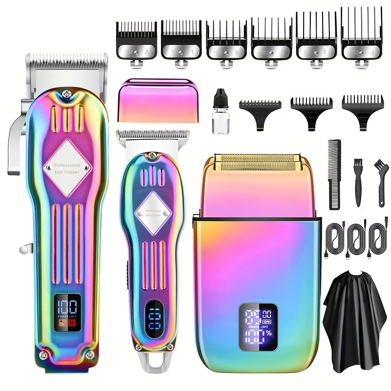 

Suttik Professional Hair Clippers And Shaver Set 3 In 1 Hair Cutting Grooming Kit Cordless Beard Trimming For Men, Professional Electric Barber Hair Cutting Kit