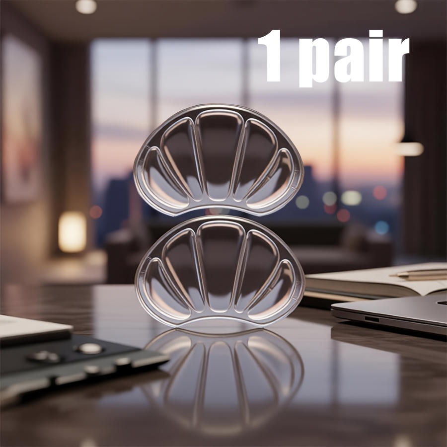 TEMU 1 Par de Almohadillas de Silicona para el Antepié y el Talón, Plantillas de Gel Transparentes, Proporcionan Soporte . Adecuadas para Tacones
