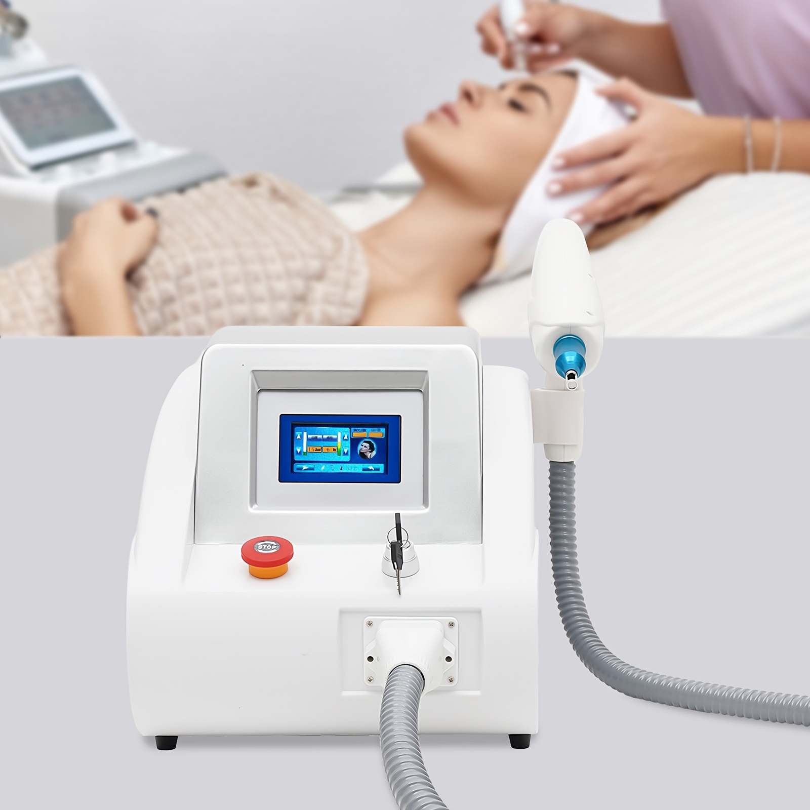 

1000w Dual- Laser & Eyebrow Removal Machine - Gentle Eradication For , Includes Multiple Heads For Eyebrows, Tattoos & Dark Spots, With Cooling Functions - Ideal For Beauty Salons, White