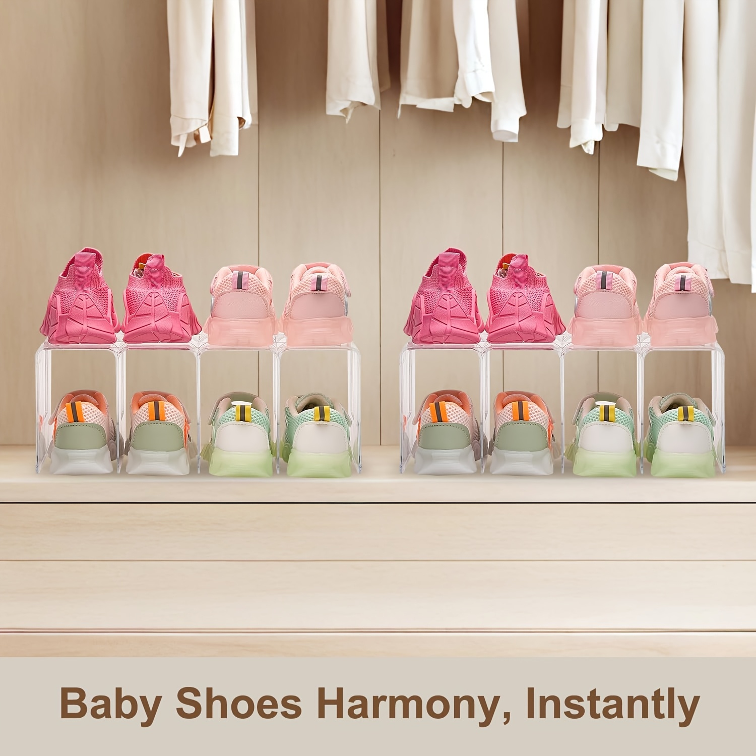 clear acrylic kids shoe rack closet organizers storage small