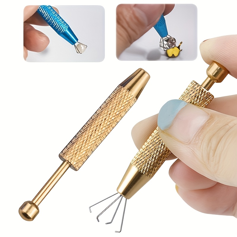 

Perforated Ball Grabbing Tool, Stainless Steel Jewelry Pickup Tool, With 4 Claw Grippers Diamond Claw Tweezers, Suitable For Tiny Objects