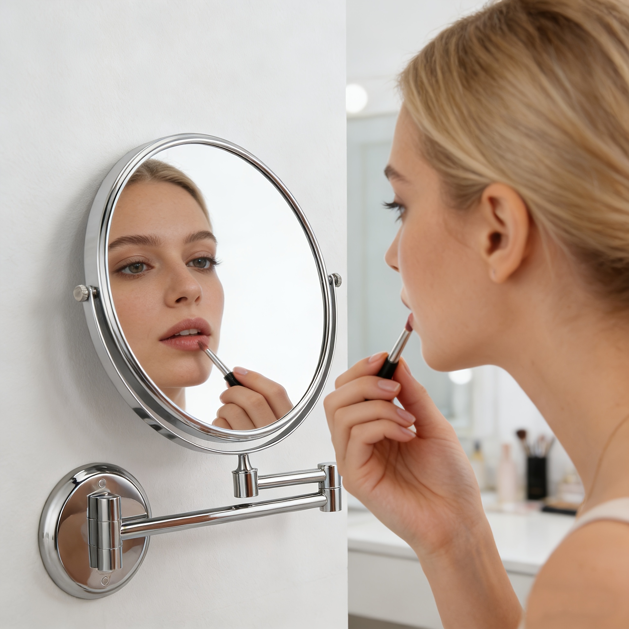 Keenso Rotatable Wall-Mounted Makeup Mirror