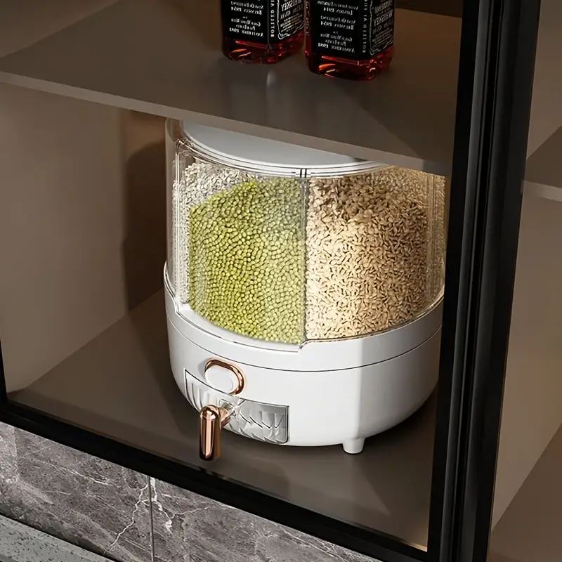 large capacity moisture proof grain storage container insect resistant reusable plastic dispenser for rice flour pet saving multi purpose kitchen essential with dispensing mechanism Product details 6