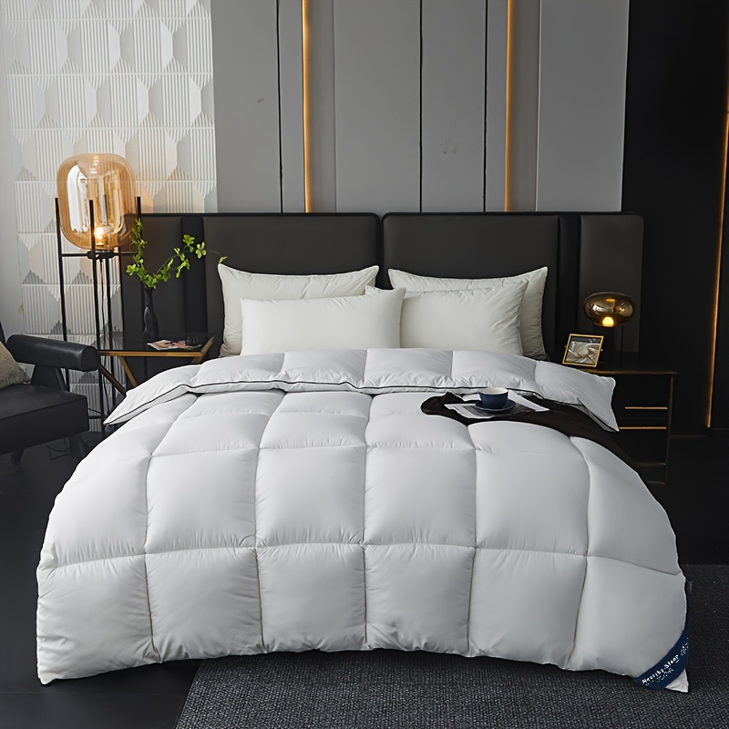 TEMU 1pc Quilt Comforter King Queen Full Twin Size, Luxury Blanket Bedspread Coverlet, Soft Breathable Comfortable Thick Quilted Bedding Cover Down