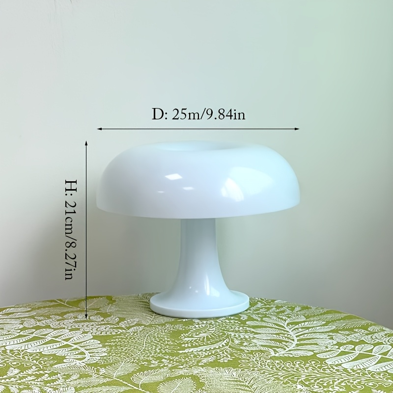 Mushroom Table Lamp with USB Power and Three-Color Dimming