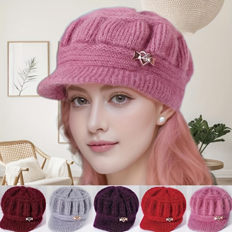 

Fleece-lined Beanie For - Cap Decor, For Christmas &