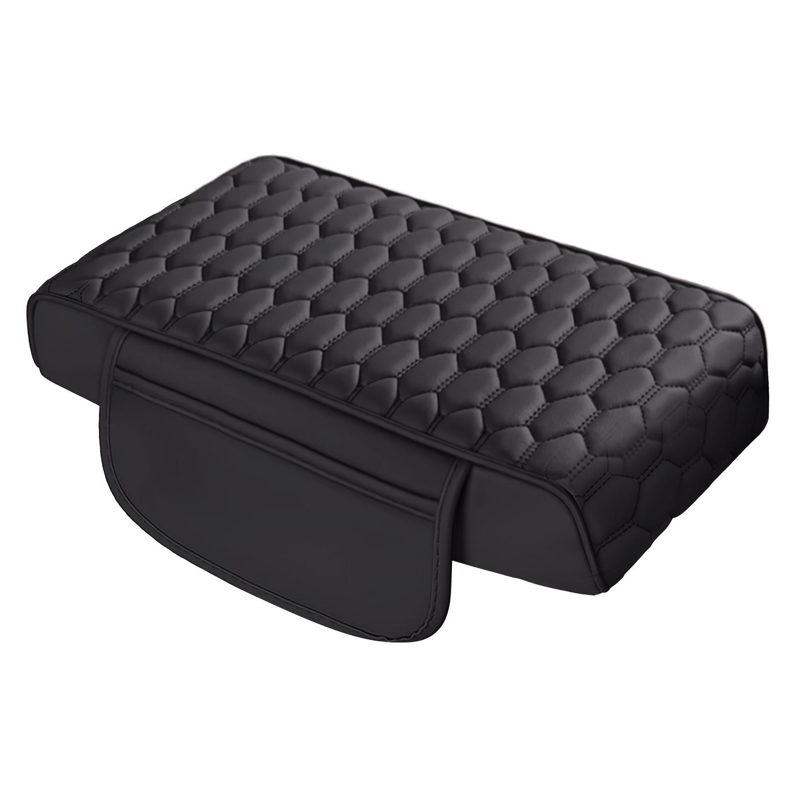 TEMU Car Armrest Cushion Vehicle Universal Armrest Box Pad Waterproof Car Armrest Center Console Faux Leather Cover Protector For Most Vehicle Models