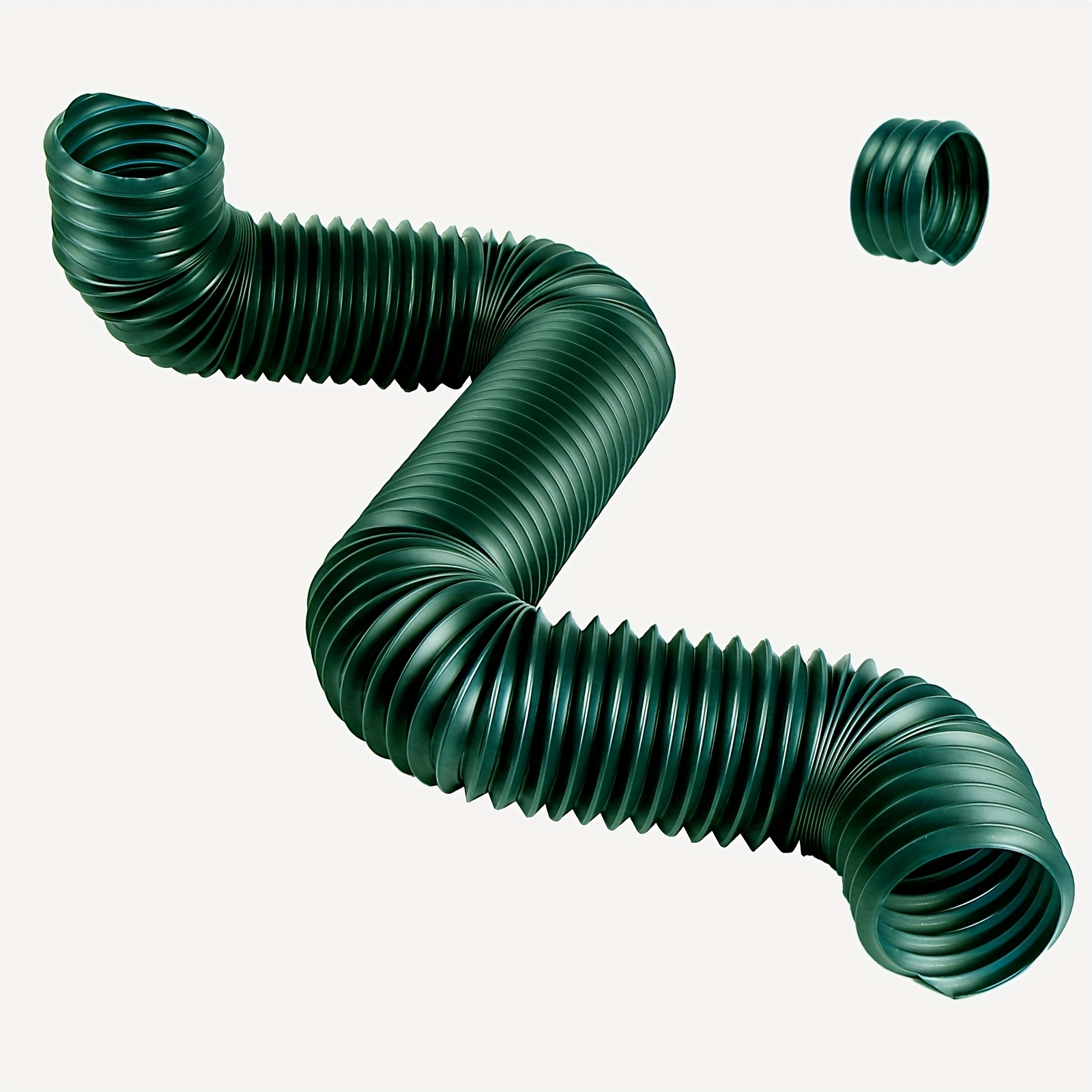 1pc Extra 50inch Pe Downspout Single Pipe With Round Connector, Use For Catch Basin's Drainage Or Splicing Flexible Pipe Length