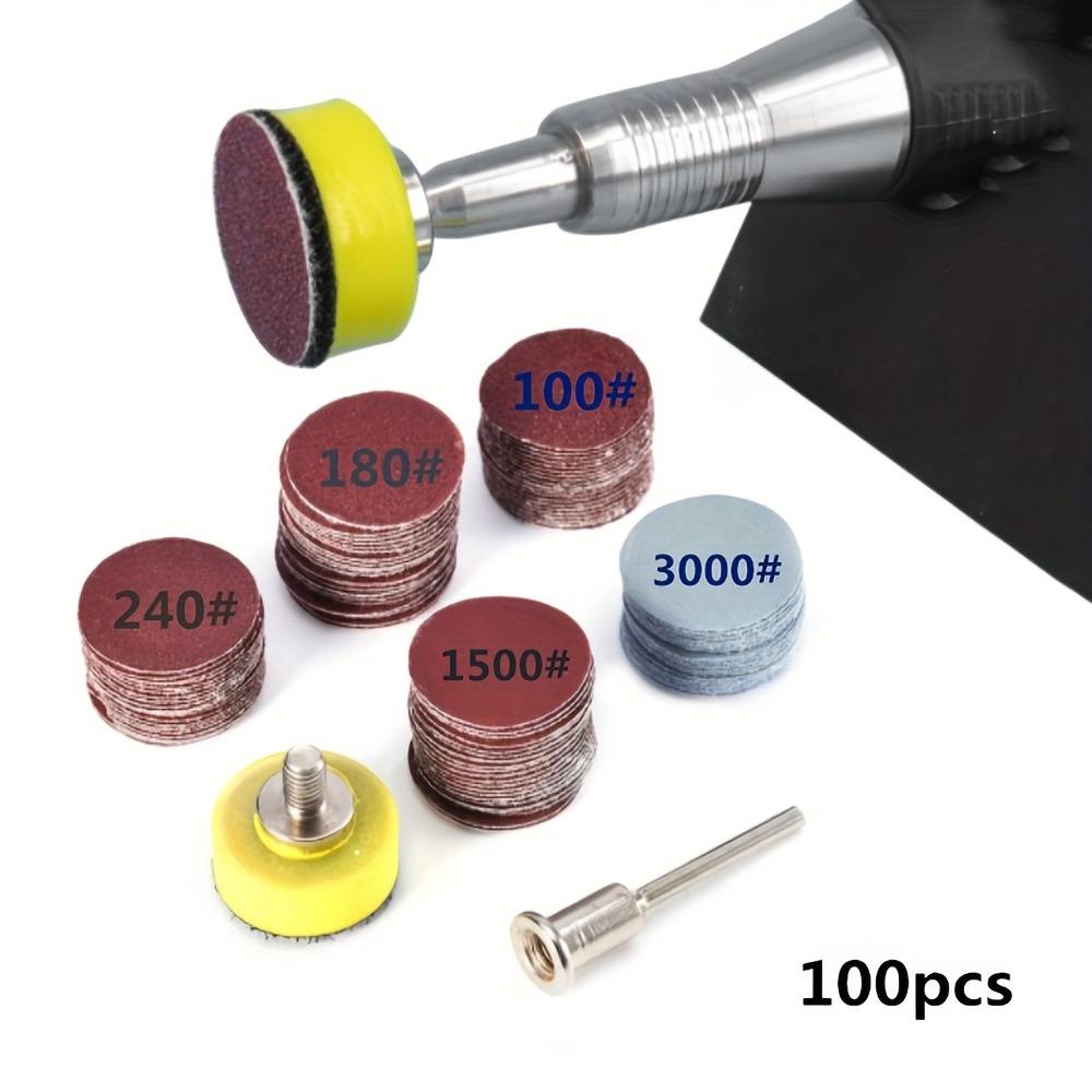 

100pcs/set 25mm 1inch Sanding Disc Sanding Disc-abrasive Paper 1-inch Abrasive Polishing Pad For Tools