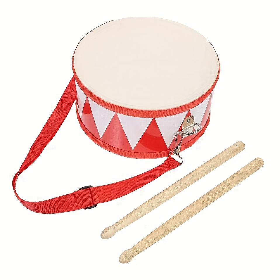 

8-inch Drum With Adjustable Strap And 2 Sticks - , Dual-sided Percussion Instrument