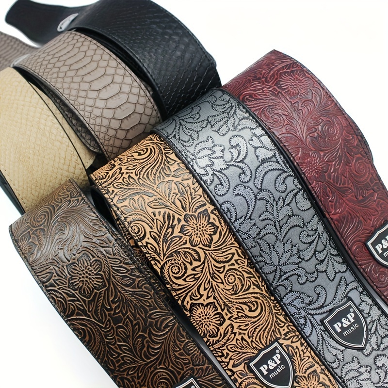 

Pu Material Imitation Leather Guitar Strap Bass Strap Electric Guitar Strap Classical Guitar Strap Instrument Strap