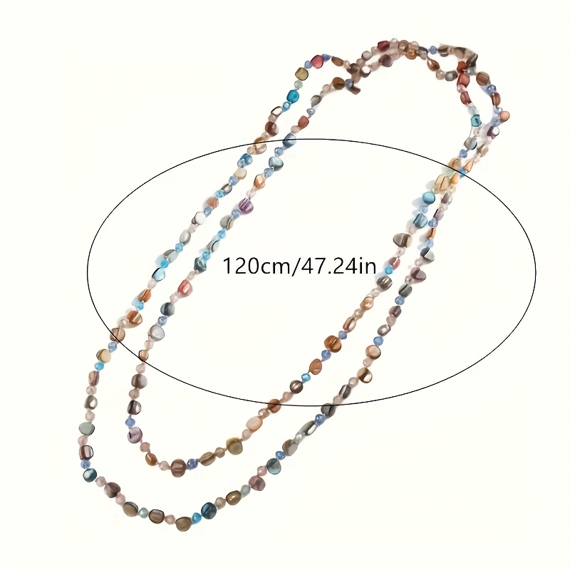 Bohemian Natural Stone & Shell Bead Necklace, Multicolor