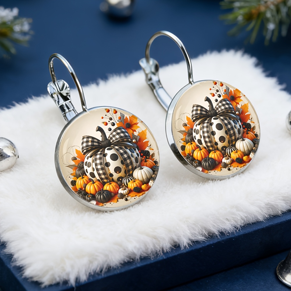 TEMU French Earrings, Alloy Material, Glass Inlaid, Women's Fashion Gifts, Suitable For Daily Wear With Exquisite Earrings
