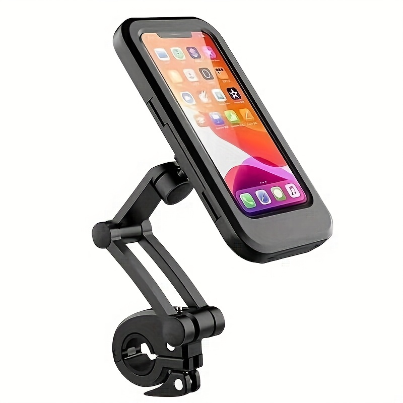TEMU Motorcycle Bike Phone Mount - Shockproof Navigation Holder, Adjustable For Mountain Bikes, E-bikes & Scooters