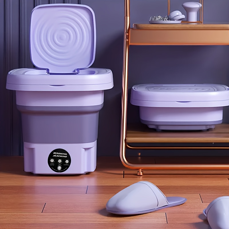 Mini lave-linge, lave-linge pliable, facile à transporter et à utiliser, les sous-vêtements et les chaussettes sont plus sains à laver séparément, bons appareils ménagers, ne prennent pas de pour les voyages daffaires, deux couleurs disponibles, lave-linge 8L détails 6