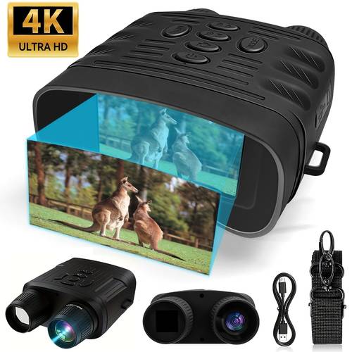 36mp 4k binoculars with infrared 3 inch hd large screen 10x magnification infrared digital camera for 100 viewing hunting use farm surveillance wildlife observation binoculars for adults
