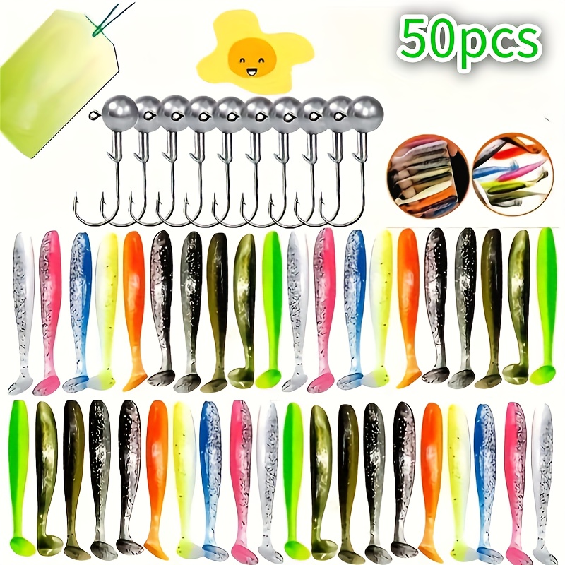 Leurres Souples Phosphorescents Pour Pêche - Lot De 12, Lumineux, Pour Eau Douce Et Mer, Outils De Pêche Pratiques - 2