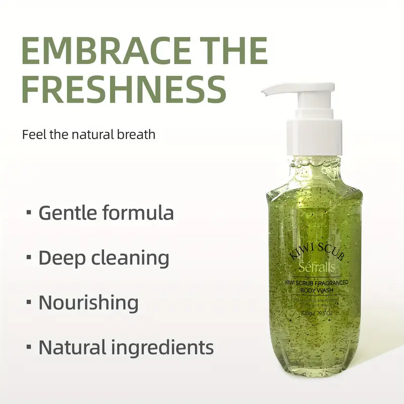 soothing body wash s fralls kiwi fruit shower gel 225g moisturizing alcohol free with natural kiwi for oil control suitable for types details 3