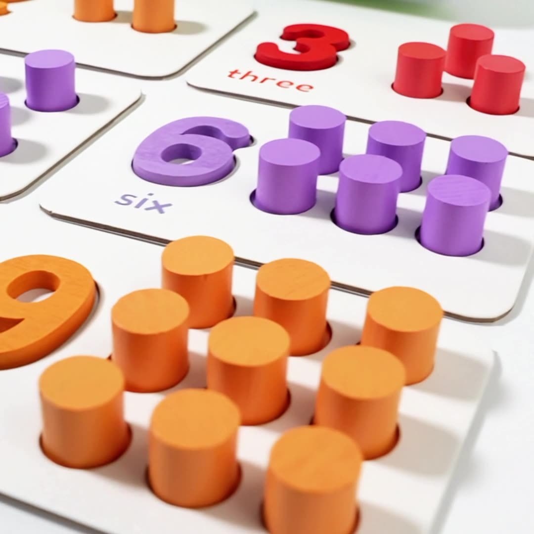 a set of wooden math counting puzzle boards addition and subtraction learning and training game   1 10 suitable for children aged 3 math toy birthday and christmas gift