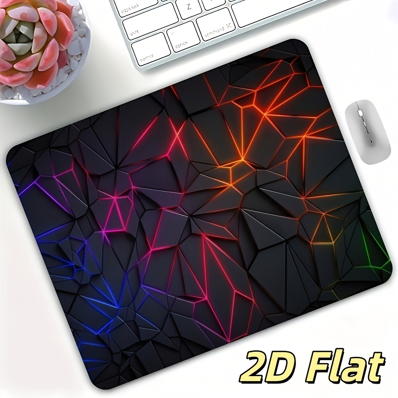 TEMU 2d Vibrant Graphic Printed Non-slip Rubber Gaming Mouse Pad, Featuring A Smooth Sliding Surface, Stylish Aesthetic Desk Accessory, Suitable For Office, Laptops, And Desktops