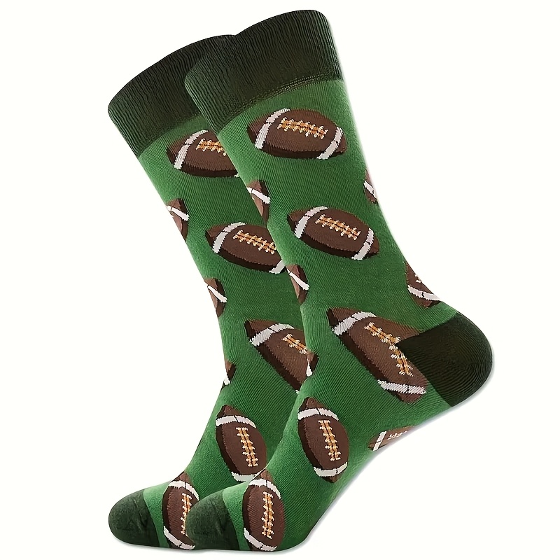 Image of Men's Fashion Cartoon Round Socks Breathable, Suitable For Street And Sports Football Field